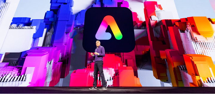 Adobe MAX stage.