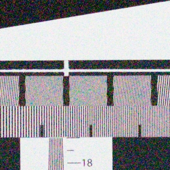 Closeup image of black and white object.